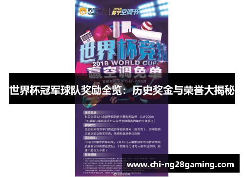 世界杯冠军球队奖励全览：历史奖金与荣誉大揭秘